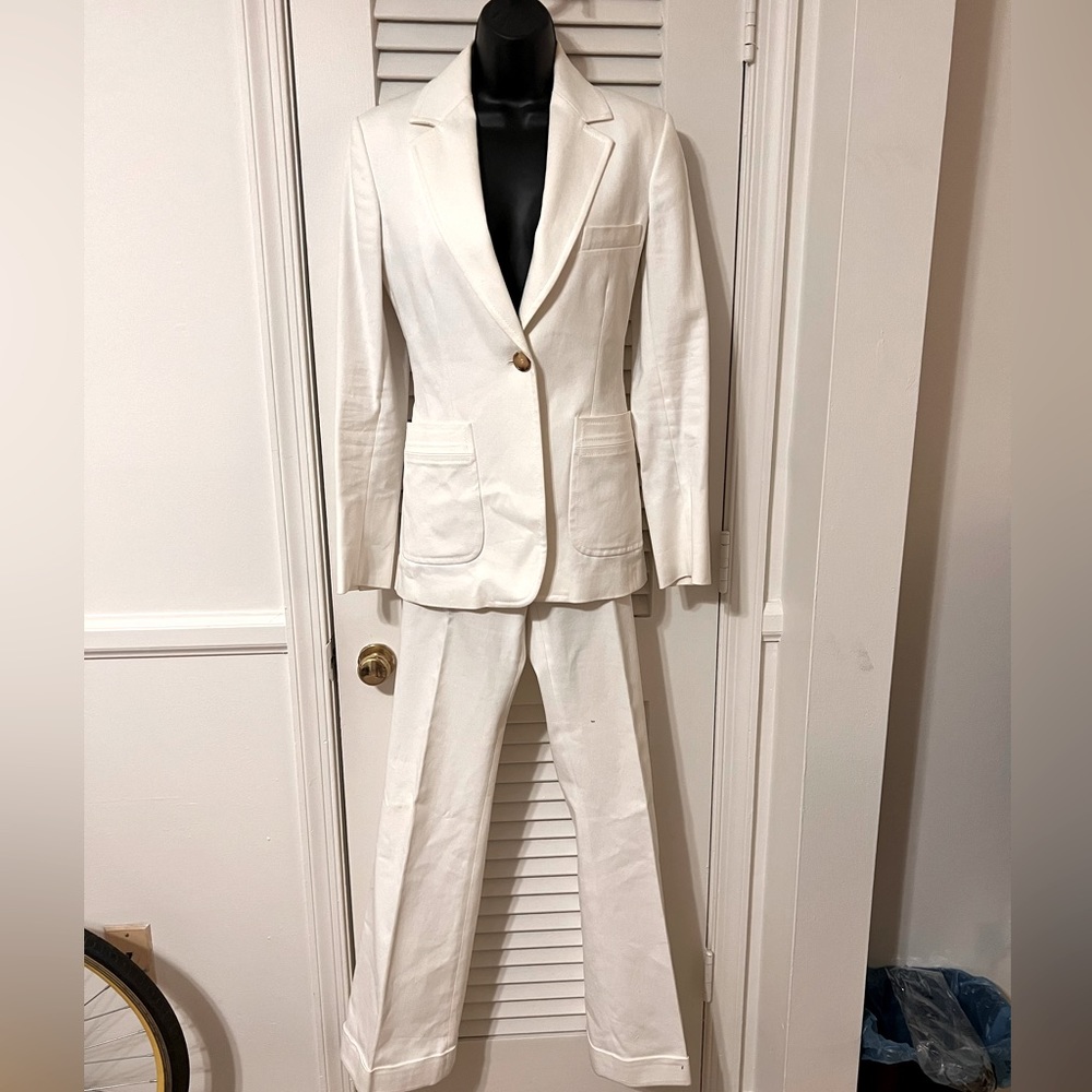 Salvatore Ferragamo 2-pc White Denim Suit (IT 42, US 2/4)